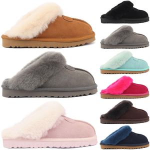 Designer kvinnor sandal tofflor skjutreglage sandaler fluffiga skor päls