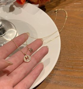 Choker Vintage Trendy Dainty Letter Necklace For Women Korean Style Elegant Chain Zirconia H Pendant Fashion Jewelry Gift 2022