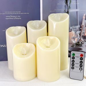 flameless led candle tea light Battery Operated candles candle led light Realistic Moving Wick LED Flames with remote set of 3 for christmas Party Home Decoration