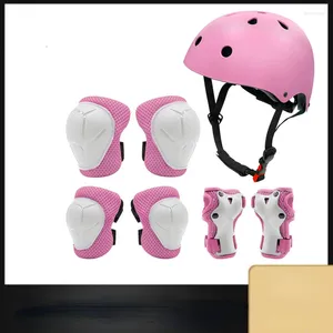 Motorfietshelmen Kinderbeschermingsuitrusting Knie pads elleboogpols 7-delige helm roller schaatsen cpsc