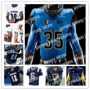 Custom NCAA College Nevada Wolf Pack Football Jersey Carson Strong Toa Tau