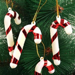 Juldekorationer 6st/pack trädhänge Small Cane Decoration Gift Supplies Xmas hem