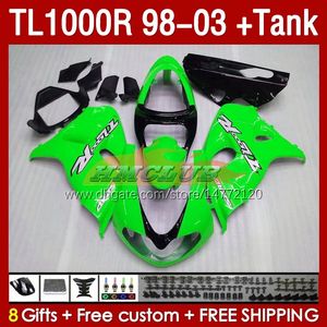 Fairings & Tank For SUZUKI SRAD TL-1000 TL 1000 R 1000R TL1000R 98 99 00 01 02 03 Bodywork 162No.45 TL-1000R 1998 1999 2000 2001 2002 2003 TL1000 R 98-03 Fairing green glossy