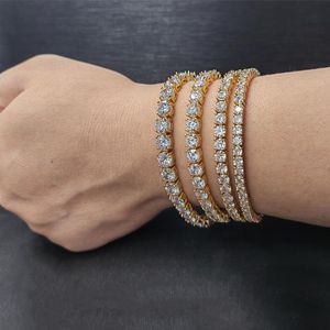 Tennis bracelet designer bracelets silver gold chain diamond zircon Fashion jewelry Stainless steel for men 3mm 4mm 5mm chains 7inch 8inch 9inch adult jewellery