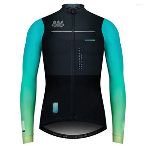 Racingjackor Spring Autumn Men's Cycling Jersey långärmad MTB Sport Riding Skjorta Snabbtorkningscykelklädjacka