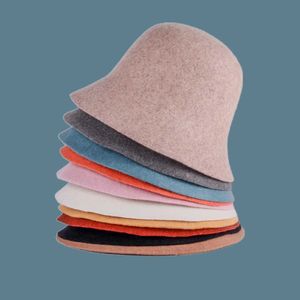 Gorro/crânio tampas 2020 Panamá quente de inverno chapéu de balde para adolescentes Sentir chapéu de lã para refogue de menina e chapéu de pêlo de pêlo de pêlo de inverno