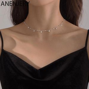 Tillbeh r S Fashion JewelryNecklace Anenjery Delicate Jewelry Round Bead Discs Choker Necklace For Women Party Clavicle Chain Necklace