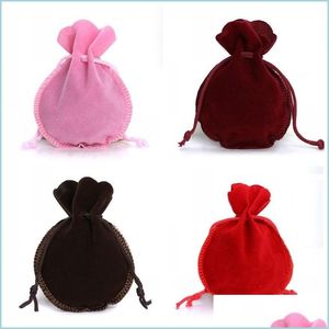 Bolsas de armazenamento pequenos sacos de doces de cor de jóias de jóias em forma de cor sólida