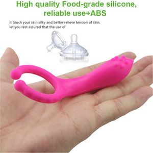 Tyg silikonvibrationsklipp vibrator vuxen spel f￶r m￤n klimaks f￶rdr￶jning sex ring massage vaginal dilator f￶r kvinnor g point stimulera kl￤d