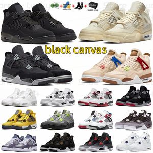 jumpman 4 4s scarpe da basket per uomo donna uomo sneaker gatto nero cose selvagge militari università blu canyon viola vela rosso tuono scarpe da ginnastica sportive con scatola