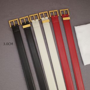 Designer Belt for Woman Man Fashion Gold Needle Buckle Belts Genuine Cowhide 6 Color High Quality