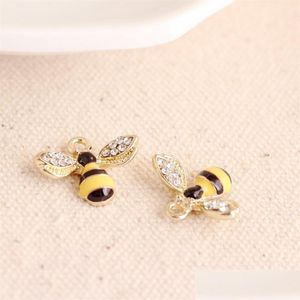 Charms Wholesale Cartoondiamond Bees Colour Diy Metal Pendants Charms Jewelry Making Gifts Drop Delivery 2022 Findings Components Dhnpl