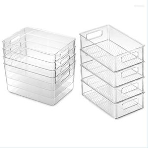 Jewelry Pouches Bags Jewelry Pouches Bags Set Of 8 Refrigerator Pantry Organizer Bins - 4 Big And Small Clear Food Storage Baskets F Dhtcj