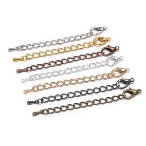 Clasps Hooks 10Pcs 6 Colors Necklace Extender Bracelet Extension Tails Diy Craft Jewelry Finding Making Matching Connectors 1934 Q2 Dhbqo