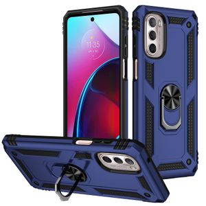 حالات هاتف Armor لـ Moto E32 G22 Edge G200 S30 G52 G22 G51 G71 G31 G Plus Stylus Power 5G 4G 2022 Ring Ring Kickstand Case