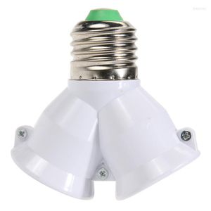 Lamba Tutucular 1 PCS E27 TO TURTER DÖNÜŞÜRÜCÜ FIREPROOF MALZEME LED Halojen Y ŞEKİL Işık Soket Ampul Base Adaptör Lighitng Aksesuarlar