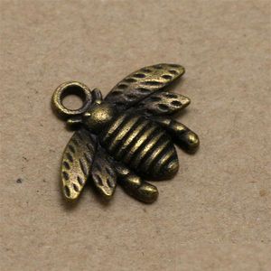 Charmos 150pcs 21x16mm Liga de zinco Charms de bumblebee de bumblebee de branqueado de bronze para jóias que produzem pingentes artesanais DIY Drop Deliv Dh8rd