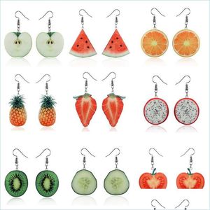Dingle ljuskrona dingle ljuskronor frukt ￶rh￤ngen tall originalitet personlighet vattenmelon tomat nya smycken mode accesories wo dhn8u