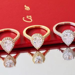 مصممي الحب خواتم مصمم المجوهرات الكلاسيكية الساخنة Staly Big Diamond Ring Loves Gifts لطيفة جدا