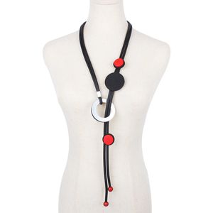 jewelrynecklace ydydbz Summer調整可能なファッションレッドウッドゴシックネックレス手作りのフォークコスチュームシンプルなセーターチェーンジュエリーギフト