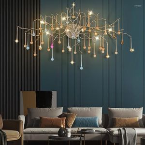 V￤gglampor vardagsrum vintage lampa ljus lyx interna sconce aluminium villa moderna ljus europeisk kristalldekor