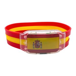 LED-Leuchtarmbänder zum Sammeln, leuchtende Armbänder, Nationalflaggen-Armband, Leuchtuhr, 2022, Katar, Weltspiel, Argentinien/Brasilien.......