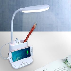 테이블 램프 데스크 램프 USB 충전식 LED 침대 옆 침실 거실 살아있는 터치 조정 조정 라이트 홈 기기