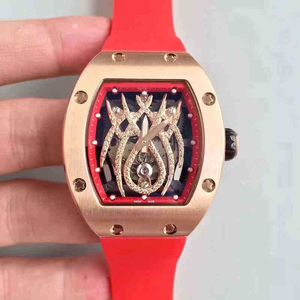럭셔리 남성 역학 시계 Wristwatch RM Mill Trend Watch Millr RM19-01 시리즈 자동 기계적 미세 강철 케이스 테이프 남성 76wo