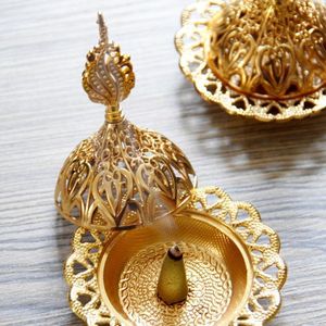 Fragrance Lamps 1 Pc Exquisite Golden Hollow Censer Aroma Stove Middle East Incense For Home Desktop Decoration Diffuser B9b1