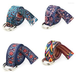 Пояс модель хорошо продает Boho Girl Doubleding Printed Canvas Belt Fash