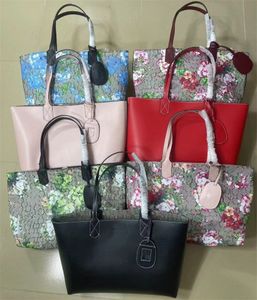 Designer Female Tote Bag Luxury Flower Shopping Bag Reversible Handbag Bags Leather Womens Handbags Purses Women Totes