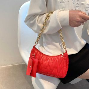 Borse a contrasto in stile colore borsa da donna 2022 Trend versatile primaverile reticolo rhombic ricamato a catena spalla con sling