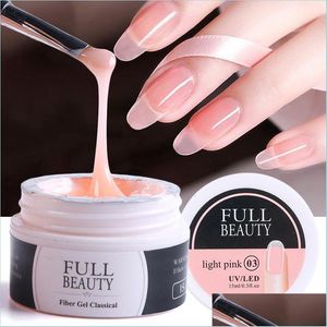 Nail Gel 15Ml Nail Quick Building Gel For Acrylic Nails Fiber Uv Led Art Manicure Jelly White Clear Extension Gels Drop Delivery 202 Dh0Rv