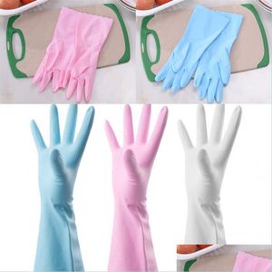 Cleaning Gloves Dish Wash Mittens Pvc Material Anti Waters Single Layer Glove Housekee Clean Rubber Cleaning Gloves Drop Delivery 202 Dhv6I