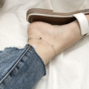 Anklets Women's Authentic 925 Sterling Silver Star Ankletブレスレット調整細かいジュエリーTLS61