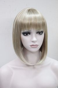 Strawberry Blonde Mix Straight Short Synthetic Women's Bobo Wig