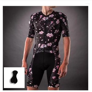 Racing Sets 2022 Pro Team Cycling Clothing Mtb Bib Shorts Jersey de bicicleta masculina Men ROPA Ciclismo Bumbonete de triatlo respirável
