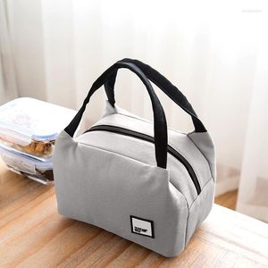 Yemek takımı setleri oxford kumaş çanta çanta yeniden kullanılabilir öğle yemeği organizatör ofis için basit tasarım siyah/gri