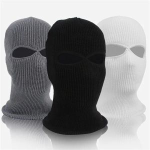 Ear Muffs Hats & Caps Men Women Warm 2 Holes Full Cover Hood Knitted Balaclava Face Mask Winter Ski for Winter Adult Supplies