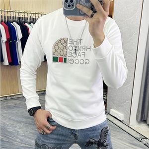 2022 Spring Designer Mens Blushirts Zabawny list drukujący swetry mężczyzna Kobieta czarne białe bluzy azjatyckie rozmiar M-5xl