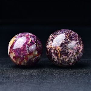Purple Unicorn Stone Sphere Crystal Ball Reiki Healing Meditation con supporto