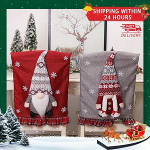 Chair Covers Couple Faceless Doll Cover 2023 Christmas Scene Layout Props Cartoon Three-Dimensional Drop