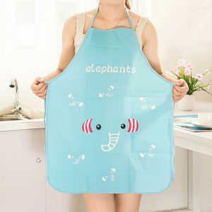 Aprons Cute Cartoon Elephant Kitchen Apron For Men Women Home Cleaning Tools Waterproof Easy To Clean House