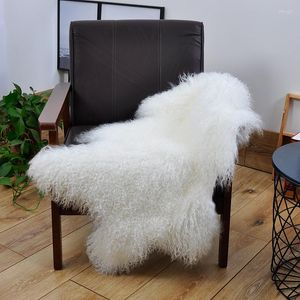 Mattor Ms.Softex Natural Tibet Lamb Rug ￤kta mongolisk p￤ls f￥rmatta