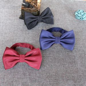 Bow Ties Mens Solid Color Two Layer Pre-tied Tie Red Black Purple Gold Blue Yellow Green Bowtie For Wedding Party Business Butterfly