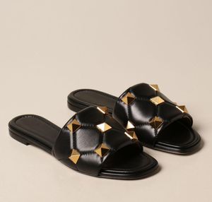 San Valentino Casualstyle Roman Sandals Stuffa Scivolo Muli Maxi Studri Flip Flip Flip Rosa Nero Comfort Nero Passeggiata EU35428218728