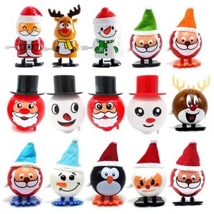 Electronic Pets Wind-up and winding walking Santa Claus Elk Penguin Snowman Clockwork Toy Christmas Child Gift Toys ZM1013