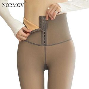 Kvinnors leggings normov sammet tights kvinnor vinter kött lätt tjock elasticitet strumpbyxor med hög midja smal snäv varma strumpbyxor kvinnor t221014