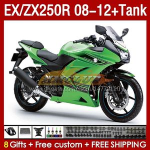 川崎忍者の注射フェアリングスタンクEX250R ZX250R 2008 2008 2009 2010 2011 2011 2012 ZX250 EX250 R 163NO.127 ZX-250R 08-12 EX ZX 250R 08 09 10 11 12 OEMフェアリンググリーンストック