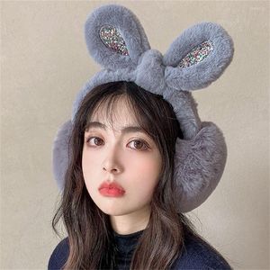 BERETS 2022女性キッドイヤーマフ素敵な豪華なサーマルイヤーマフ屋外冬ヘッドバンドウォーマー高品質